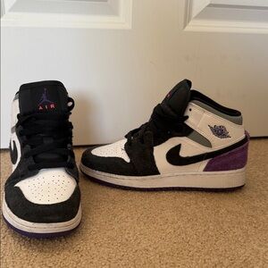 Nike Kids Sneakers Black White Purple
